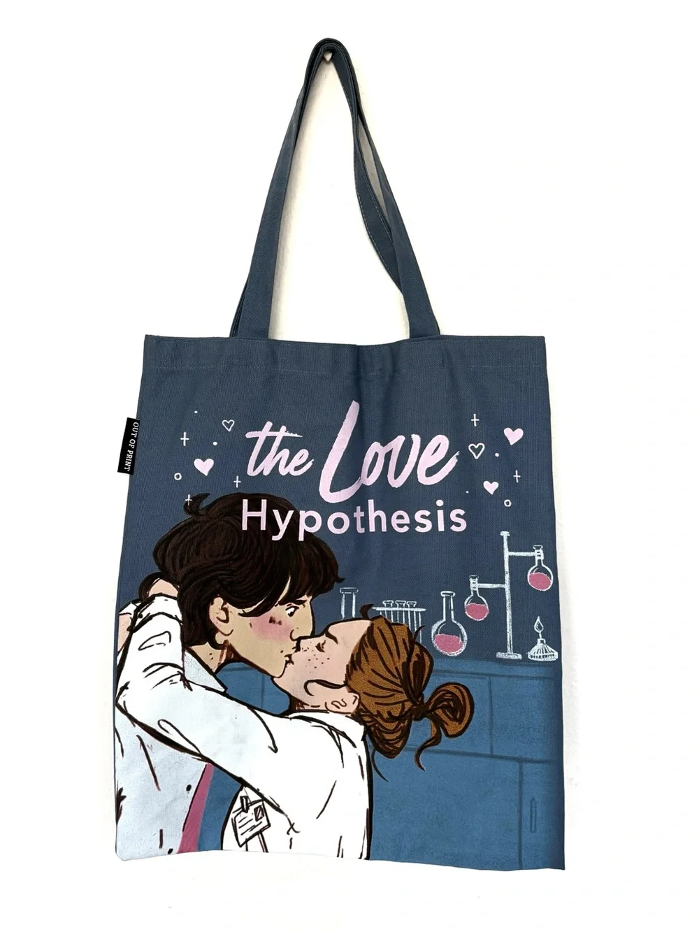 The Love Hypothesis Book Graphic Blue Tote Bag Ali Hazelwood